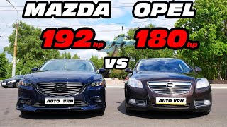 КАК ТАКОЕ ВОЗМОЖНО? OPEL INSIGNIA 1.6T vs MAZDA 6 2.5 vs GRANTA 1.8 MT ГОНКА.