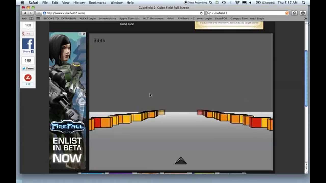 Cubefield - Invincibility glitch!