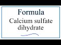 Calcium Sulfate Dihydrate Concepts