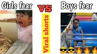 Girls fear Vs Boys fear meme || fun | Comedy| #Memes
