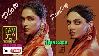 POTRAIT OF DEEPIKA PADUKONE // REALISTIC DIGITAL PAINTING screenshot 2
