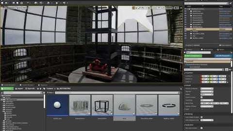 Hierarchical Instance Static Mesh Building in UE4 with Blueprints - Library Scene-CGBoostCHallenge