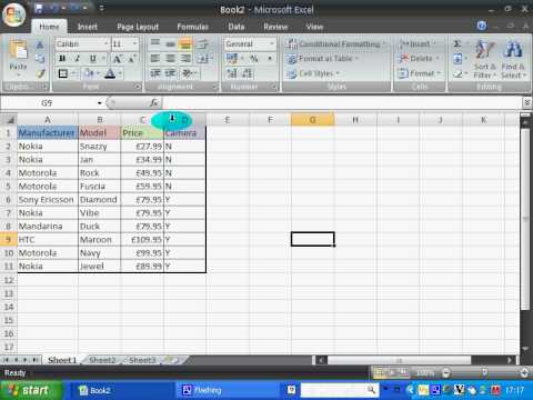 How to hide and unhide columns.avi