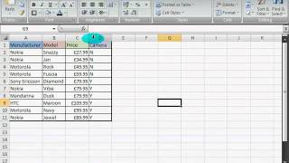 How to hide and unhide columns.avi