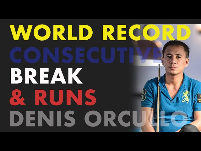 WORLD RECORD |  Most Continuous BREAK&RUNS of 9 Ball | Shane Van Boening vs Denis Orcullo | 2021 class=