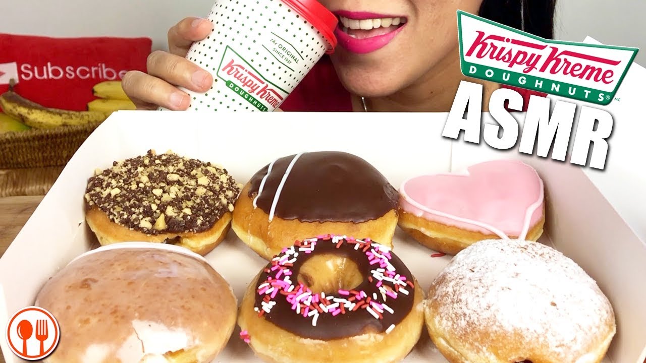 ASMR Dessert Krispy Kreme Donuts (soft sounds) Mukbang | LaniEatsASMR