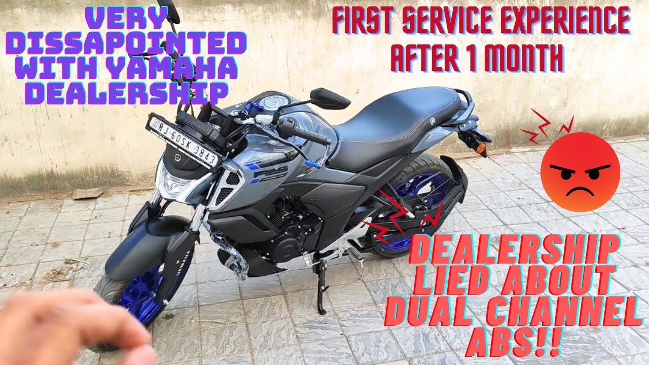 YAMAHA FZ-S V4 First Service after One Month | Dealership Lied About Dual Channel ABS