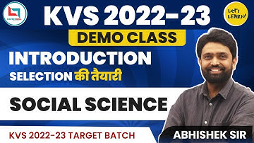 KVS 2022-23 Target Batch | Social Science Introduction/Demo Class by Abhishek Suman Sir