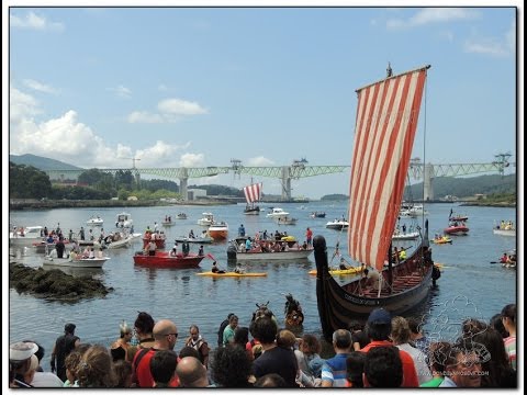 Fiestas tradicionales y populares: Romeria Vikinga de Catoira - Pontevedra (Galicia) Spain