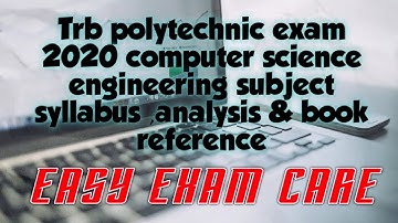 Trb polytechnic exam 2020 computer science engineering subject syllabus ,analysis & book reference