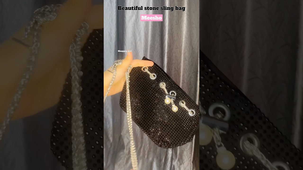 Balck stone sling bag from meesho 