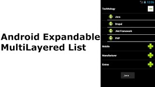 Android Expandable MultiLayered List