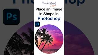 Place Image in Shape in Photoshop l #shorts