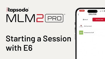 Rapsodo MLM2PRO™ | Starting a Session with E6 CONNECT (iOS Only)
