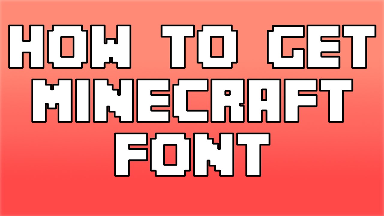 Get Minecraft Font 2016 - Download Minecraft Font Mac/Windows - YouTube