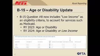 Information Webinar: NTD Annual Reporting for State DOTs 2024 091224 News