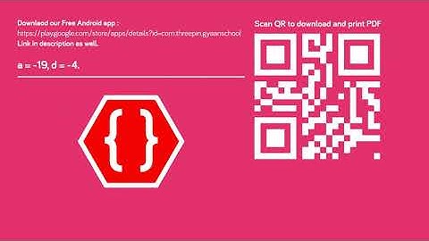 a = -19, d = -4. Write an A.P. whose first term is a and common difference is d. | Maths-1 | 10th