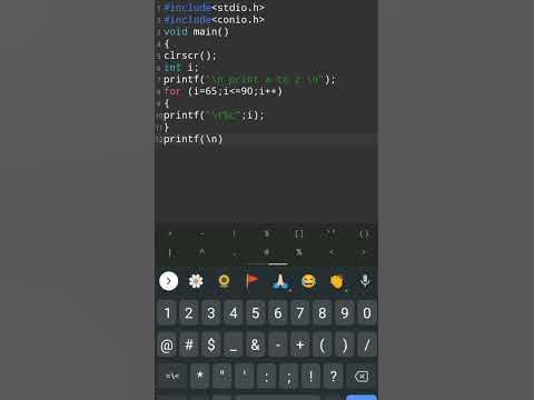 A to Z |C program| #shorts #coding #cprogramming #atoz #ytshorts - YouTube