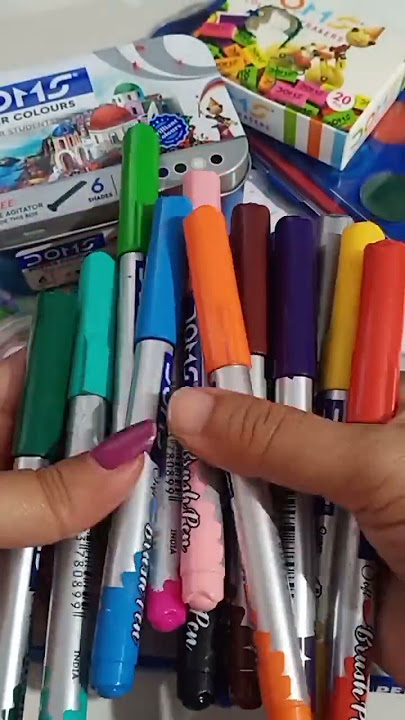 Doms magic pens review & unboxing/Colour changing pens/Stationery haul\  HandWriting #doms #unboxing 