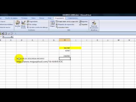 EXCEL MACRO AUDIO NUMEROS - YouTube