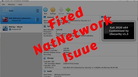 How to Fix NatNetwork Issue For Kali Linux In VirtualBox