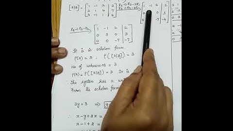 Consistency of system of linear equations using rank method