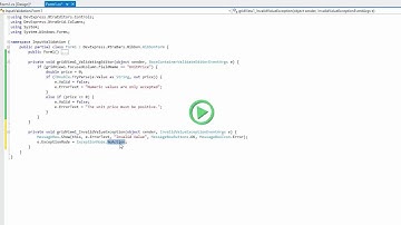 WinForms Grid - Data Validation