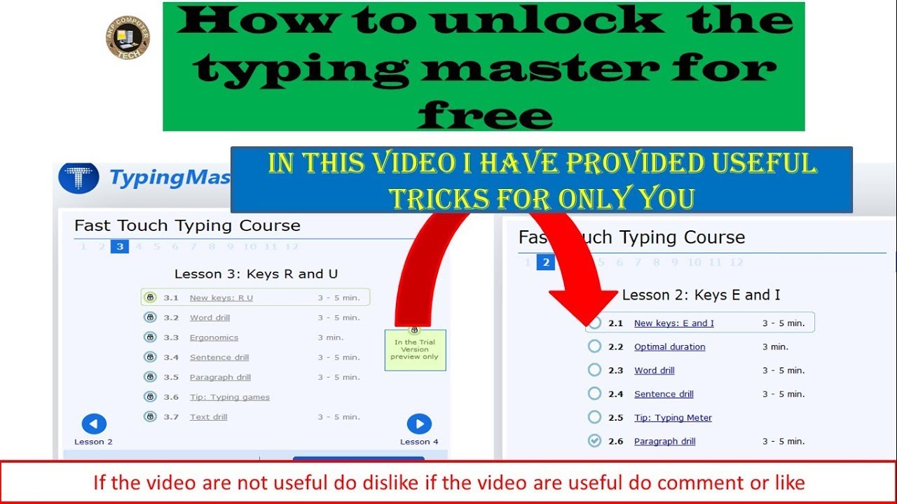 typing master typing tutor tutorial - youtube Images... Typing Master 11 Unlock all lessons | Best Application for typing ...
