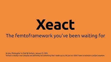 Xeact: The femtoframework you