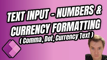 Power Apps -Text Input Numbers Formatting - comma, dot, currency code WITHOUT using additional label