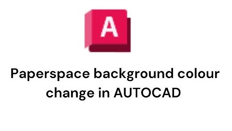 Paperspace background color change in autocad.#autocad #background