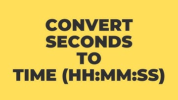 How to convert seconds number format to time format (hh:mm:ss) with DAX in Power BI Desktop