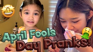 April Fools Day Pranks on Abigail and I! | Angelica Hale