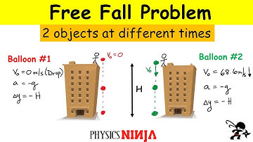Free Fall Problem: Two objects at different times