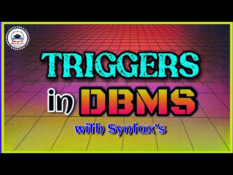 TRIGGERS in DBMS - YouTube
