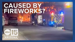 Neighbors blame fireworks for sparking brush fire in Glendale