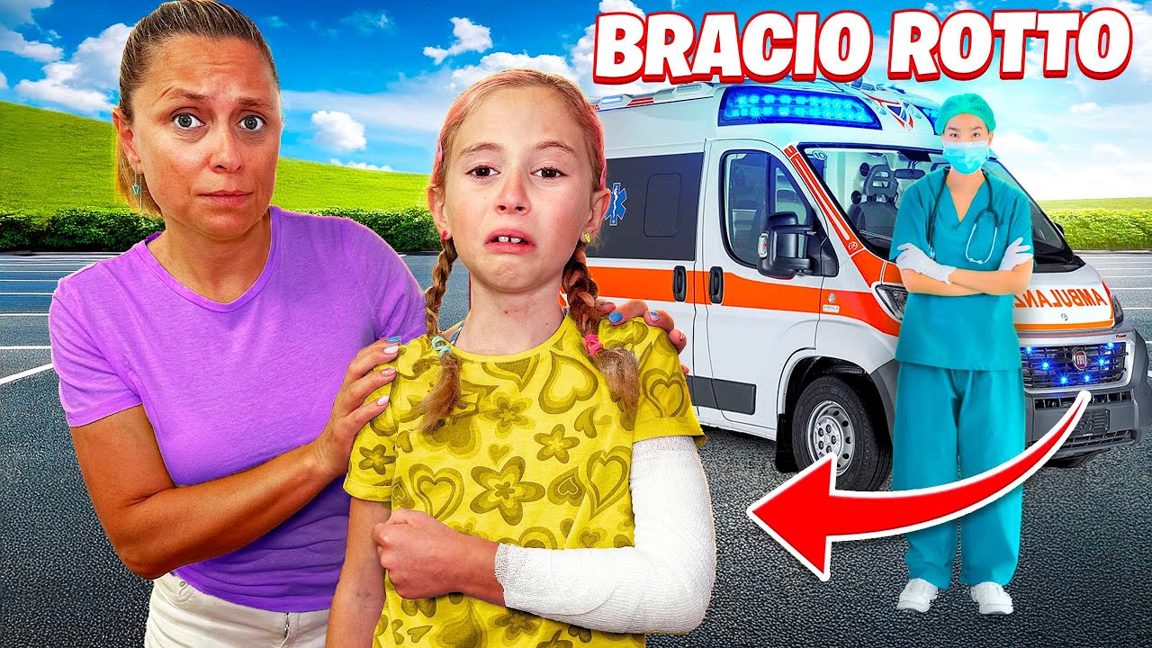 GIORGIA SI ROMPE IL BRACCIO E FINISCE IN OSPEDALE MENTRE GIOCA IN PISCINA CON CUGINO STEFANO!