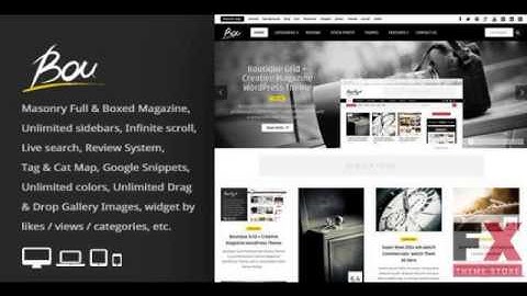Preview Bou Masonry Review Magazine Blog WordPress Theme TFo
