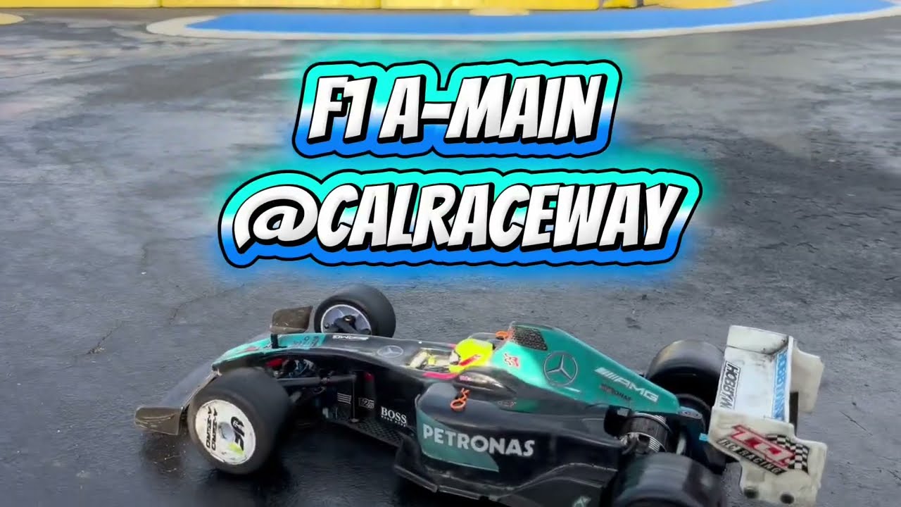 Formula 1 (F1) class A-main RC race at CalRaceway in Orange, CA 
