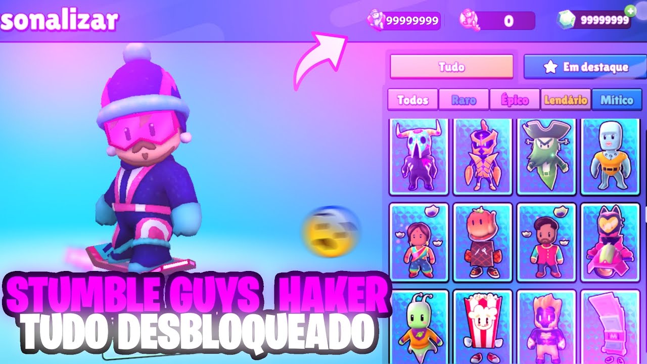 👾 STUMBLE GUYS MOD MENU HAKER TUDO DESBLOQUEADO GEMAS INFINITA DE GRAÇA!! | GUYS 01 LINK DIRETO!
