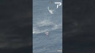 1,000km Off the Coast! Watch Dramatic Helicopter Rescue of Stranded Canadian Sailor