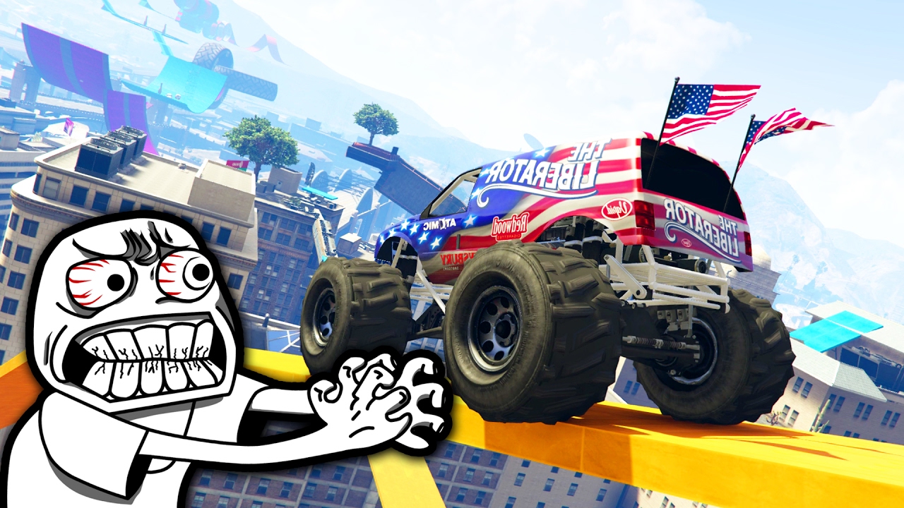 PARKOUR MONSTER TRUCK HARD GTA 5 ONLINE YouTube