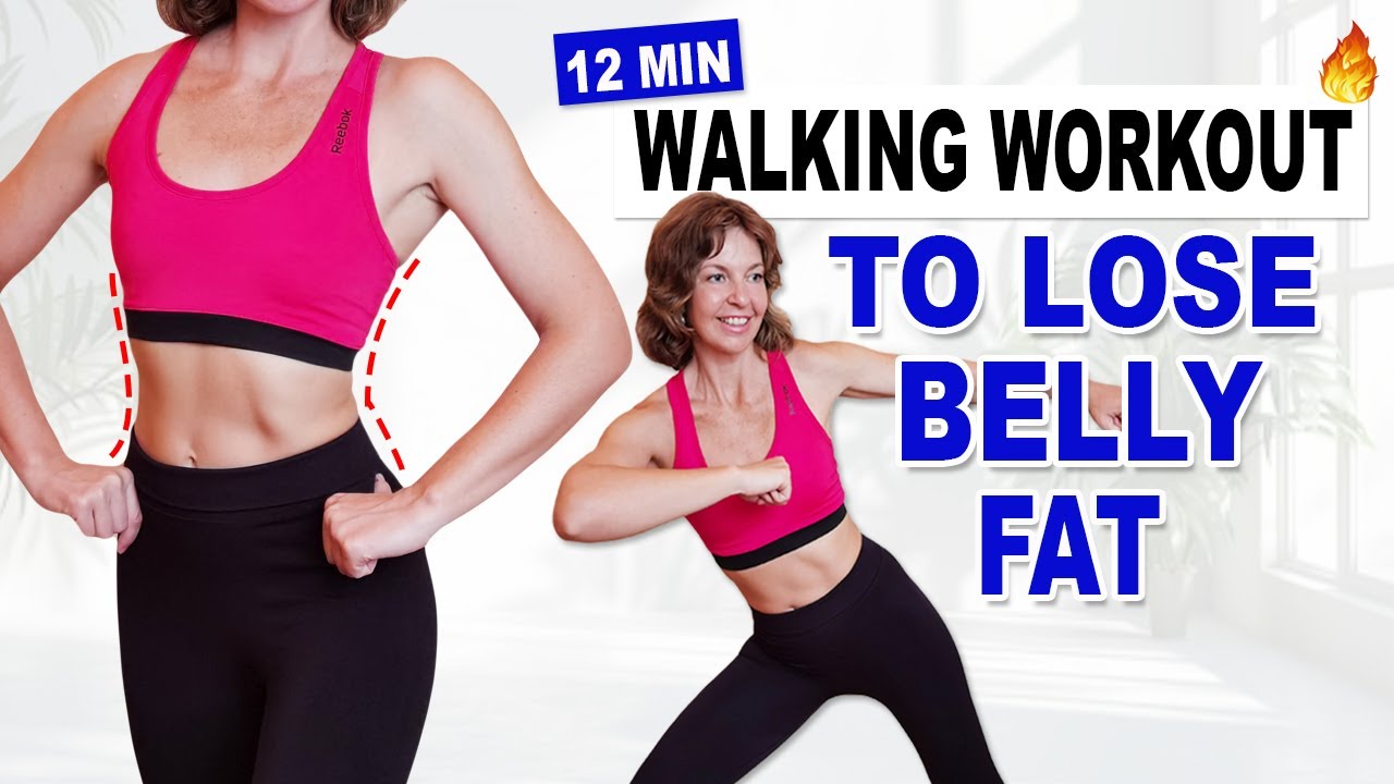 Walking Workout to Lose Belly Fat | 12 Min Abs + Cardio Standing ...