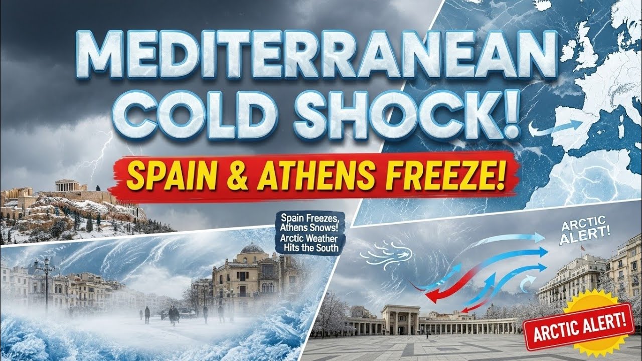 Холодный шок в Средиземноморье: Испания замерзает, Афины выпадают снега! Арктическая погода обруш...