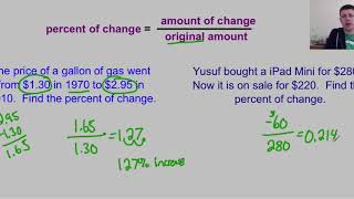Percent Change Percent Error Video