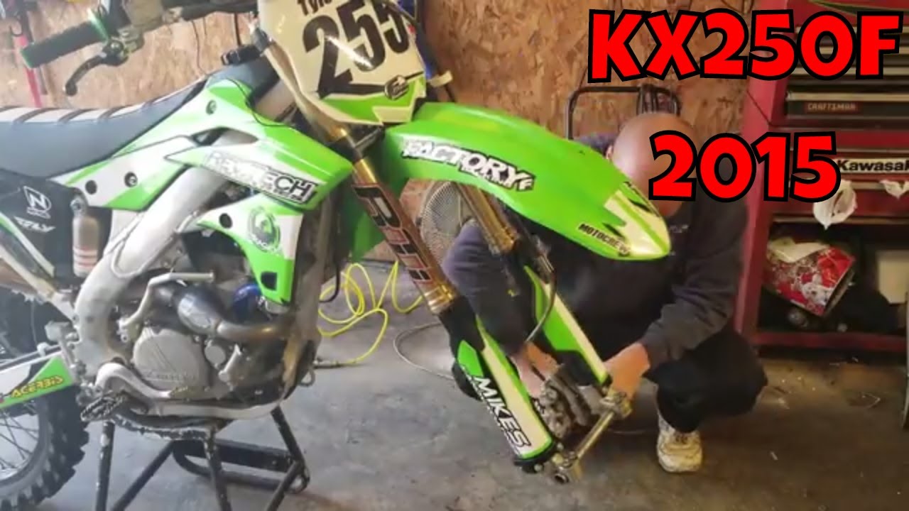 Kawasaki KX250f Repearing the Left Side Fork Seal Showa SFF YouTube