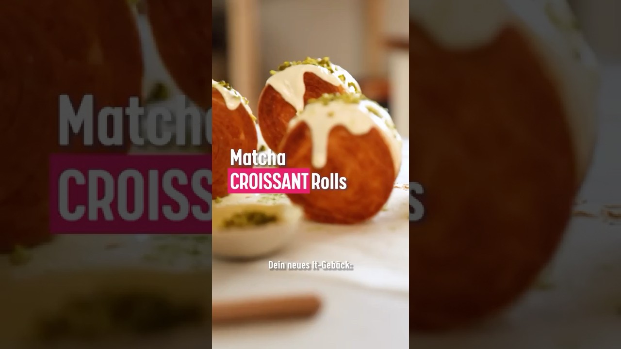 🟢Matcha Croissant Rolls | Süßes Trendrezept 🥐