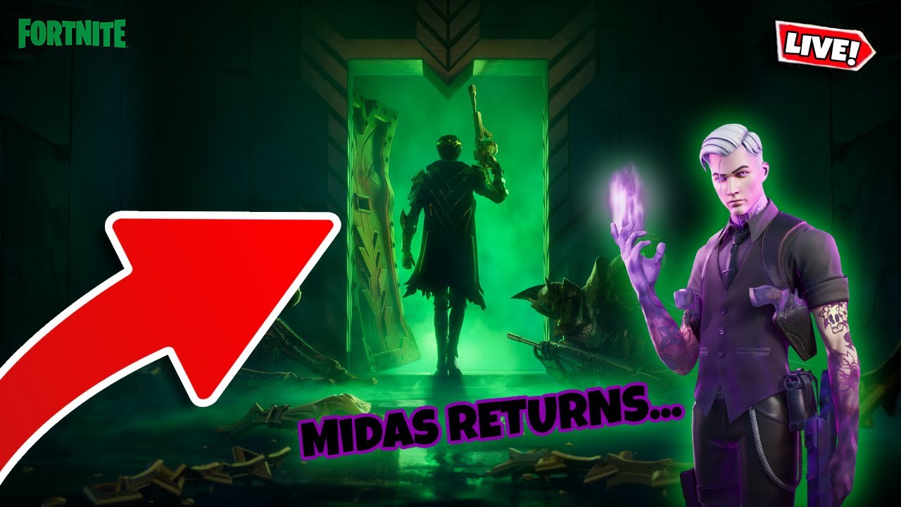 [LIVE] Fortnite - MIDAS RETURNS *Update*!! (Chapter 5, Season 2) - YouTube