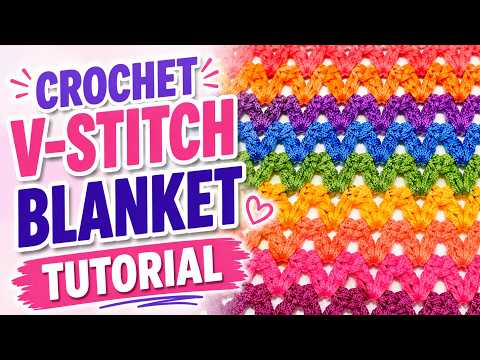 Come Crochet V-Stitch Tutorial per Blanket afghano - Crochet Jewel