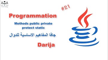 #java 21/ Java Methods public private protect Static جافا المفاهيم الاساسية   Darija للدوال